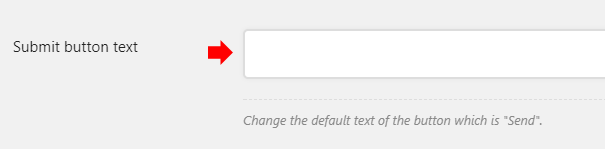 Enter the submit button text