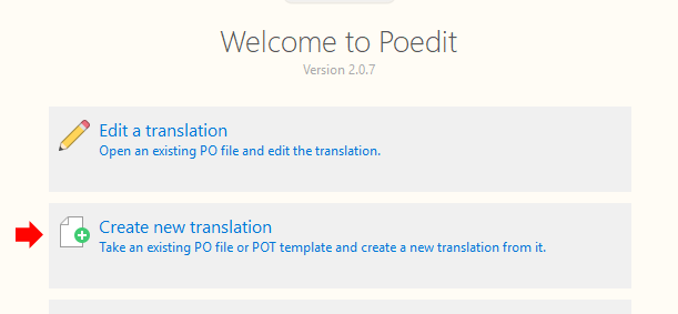Create new translation