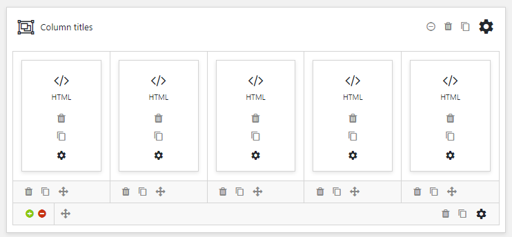 Column titles blueprint