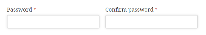 Confirm password field