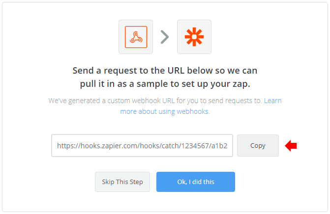 Copy the Webhook URL