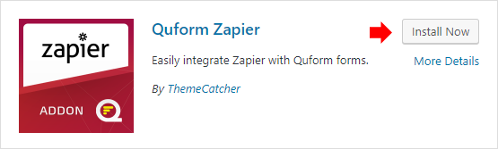 Install the Quform Zapier plugin